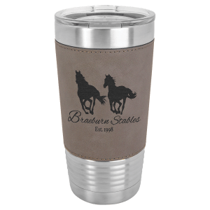 20oz Leather Engraved Tumbler